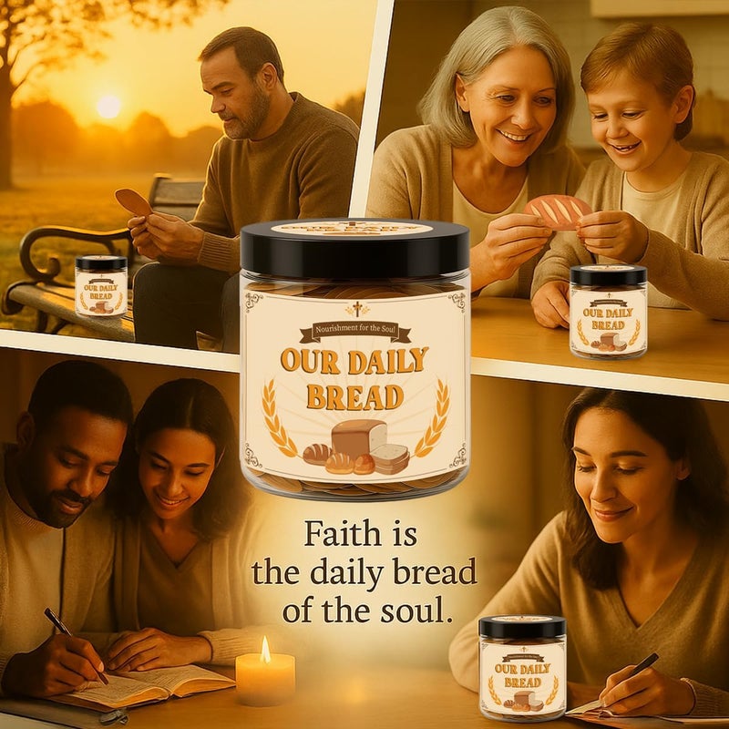 Musemory Our Daily Bread Bible Verse Jar, Bible Jar, Christian Gifts for Women, Inspirational Scriptures for Women, Daughters, Bible Accessories, Christian Gift for Young Men or Teen - Image 5
